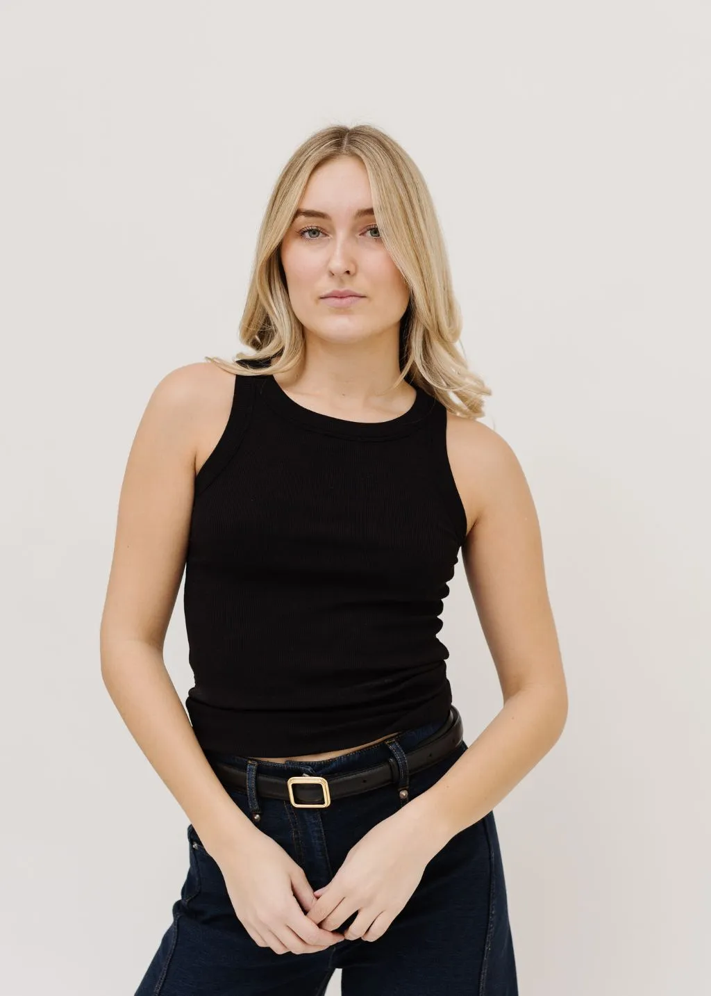 AGOLDE Poppy Tank Top in Black