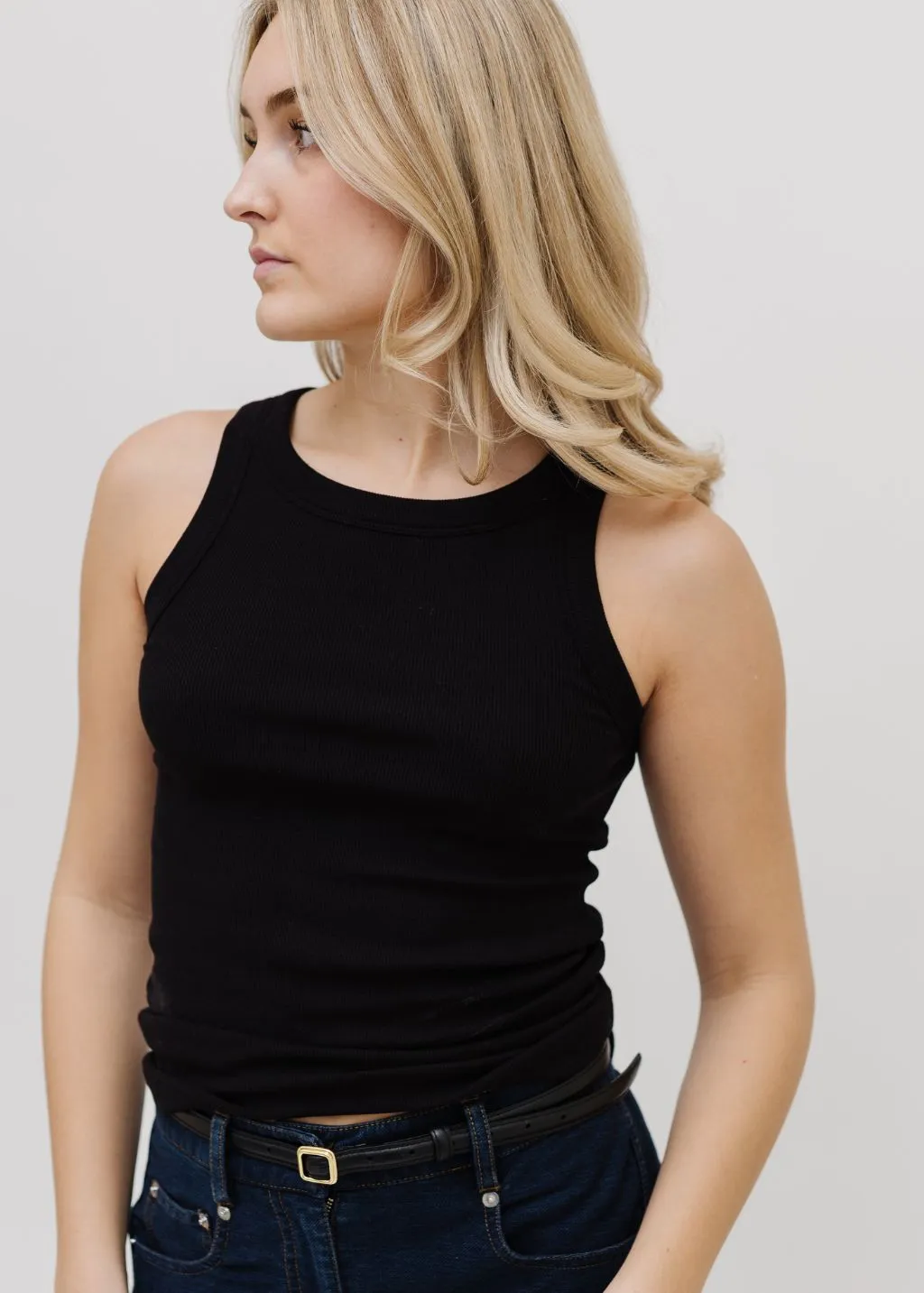 AGOLDE Poppy Tank Top in Black