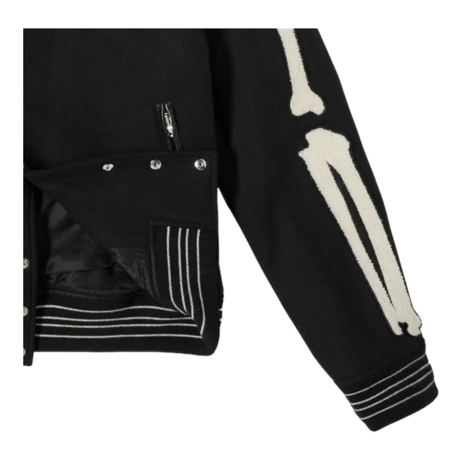 Amiri Bones Varsity Jacket Black