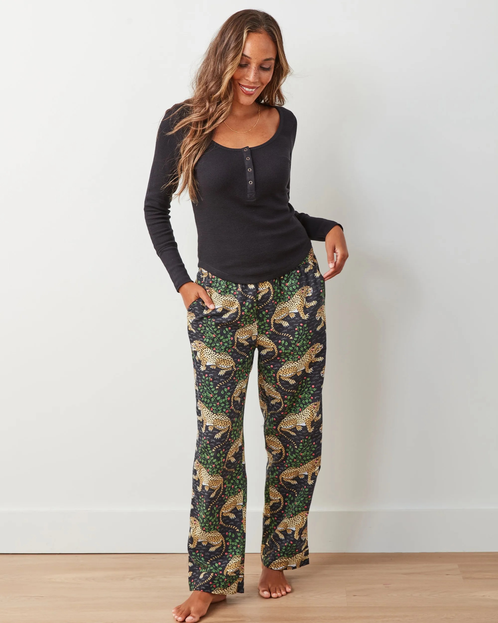 Bagheera - Lightweight Flannel PJ Pants - Ink