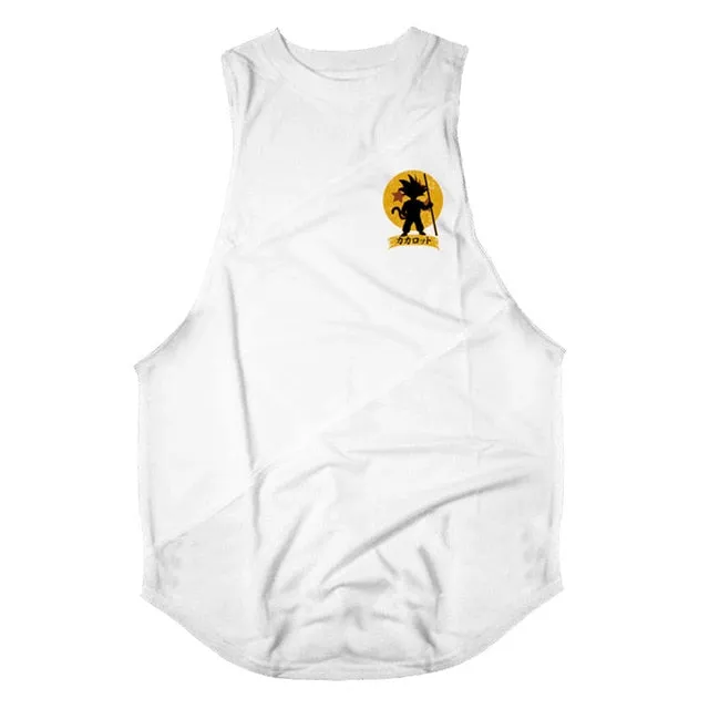 Bodybuilding Dragon Ball Fitness Men Gyms Tank Top Vest Stringer