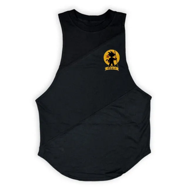 Bodybuilding Dragon Ball Fitness Men Gyms Tank Top Vest Stringer