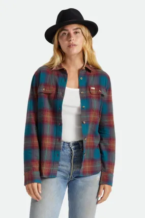 Bowery Women's Standard L/S Flannel - Atlantic Deep