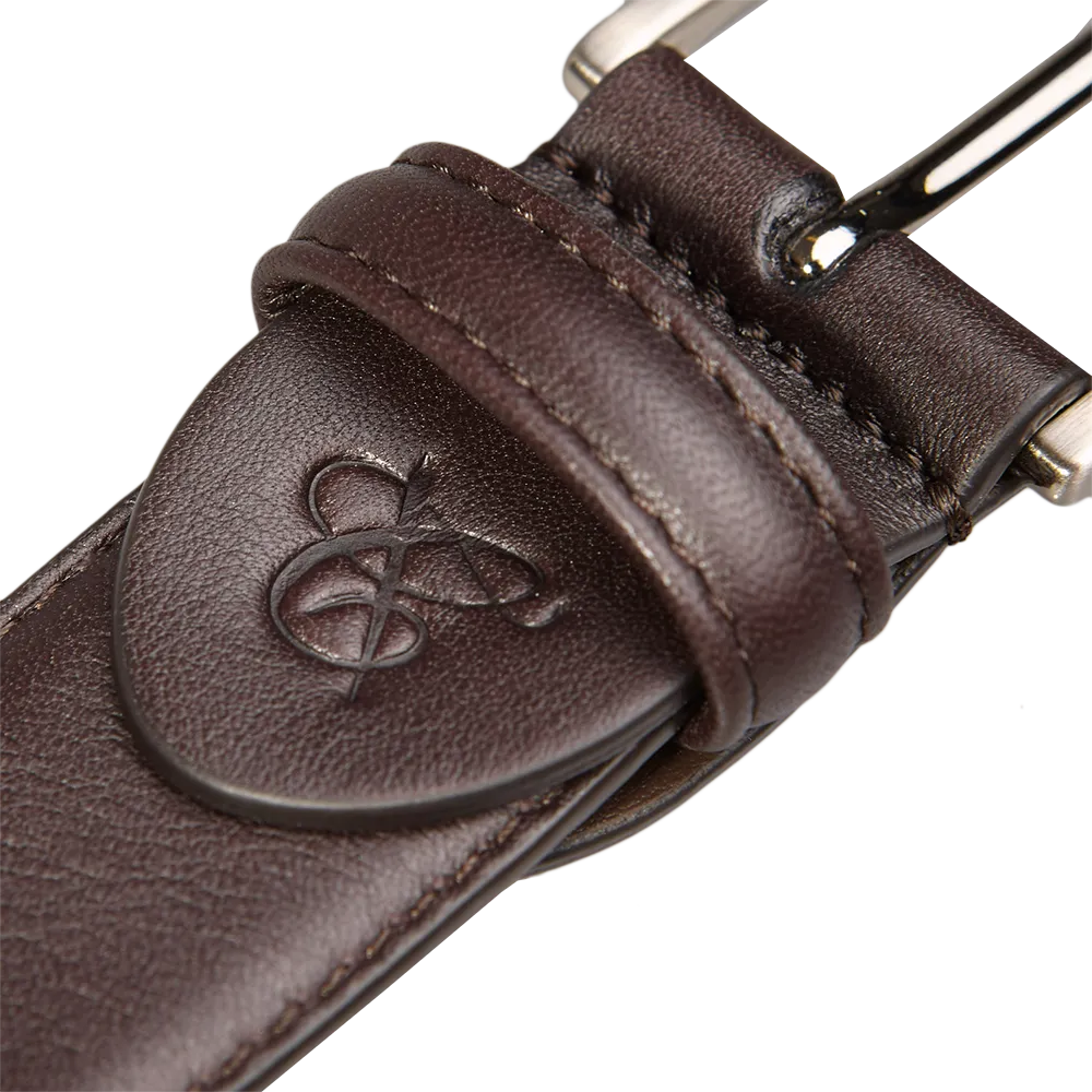 Brown Matt Calf Leather 35mm Belt