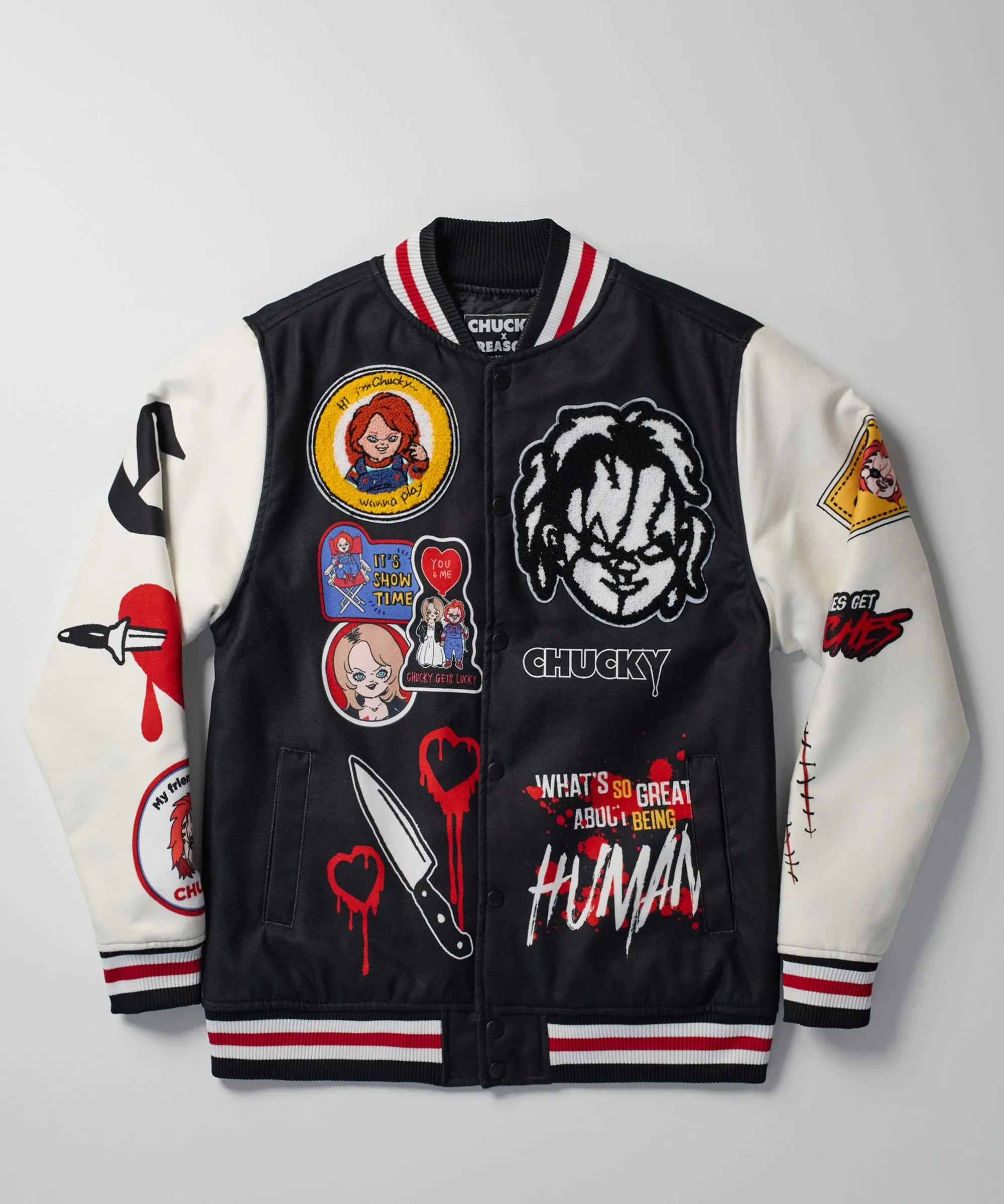 Chucky Wool Varsity Jacket - Black