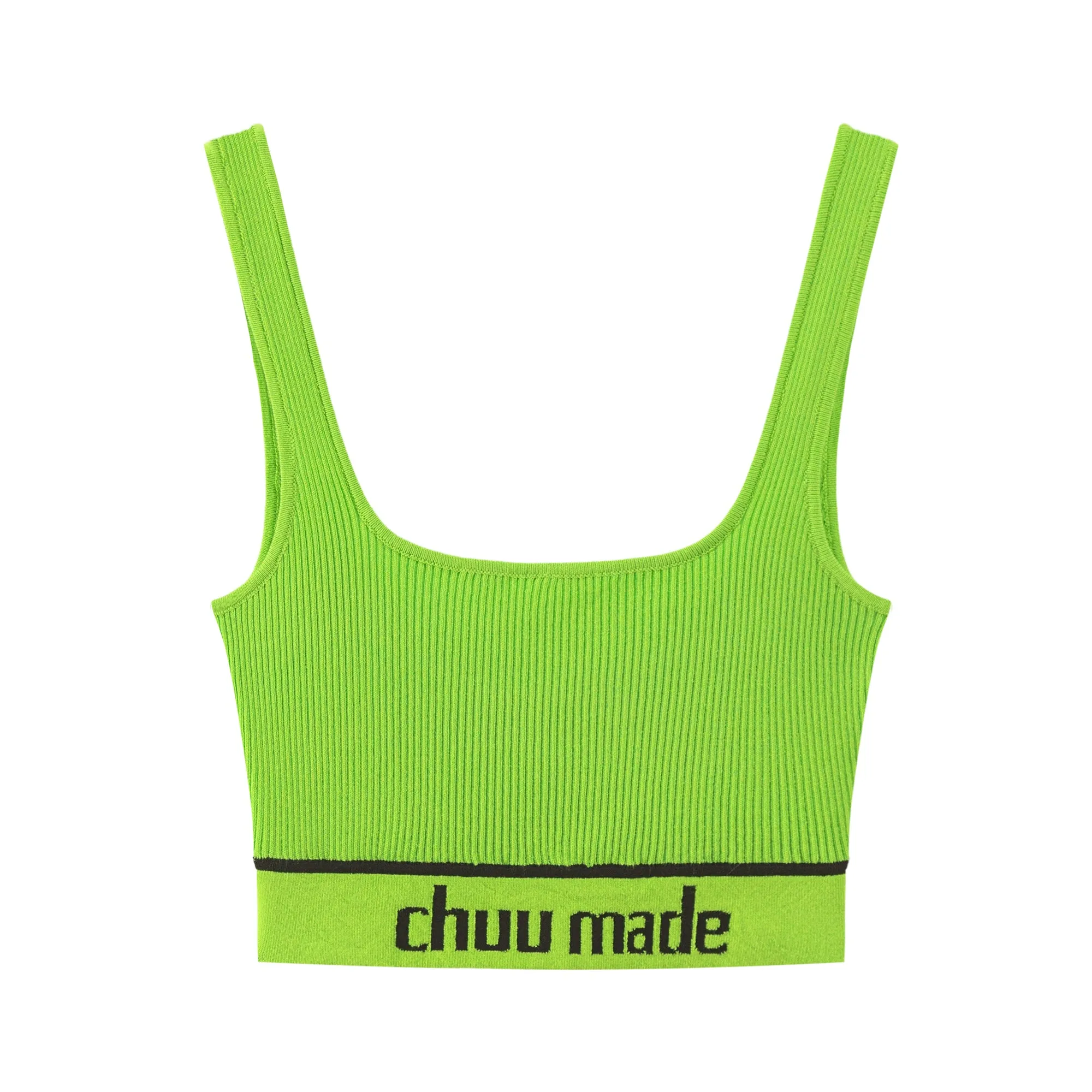 Chuu Made Ribbed Crop Sleeveless Top