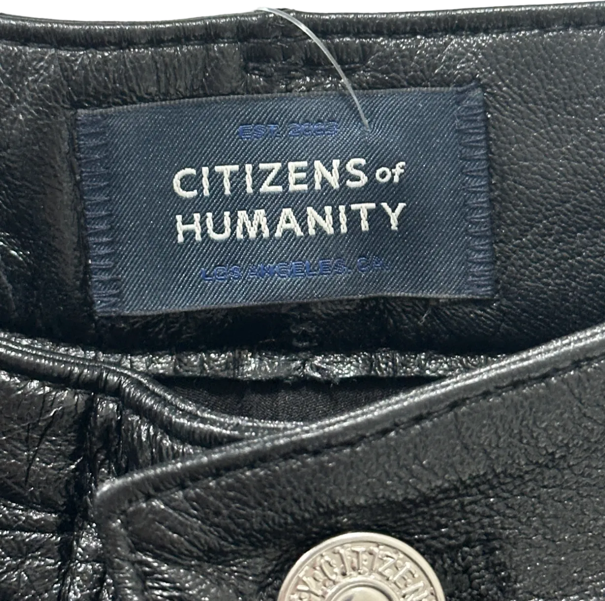 Citizens of Humanity Black Leather Trousers Size 23