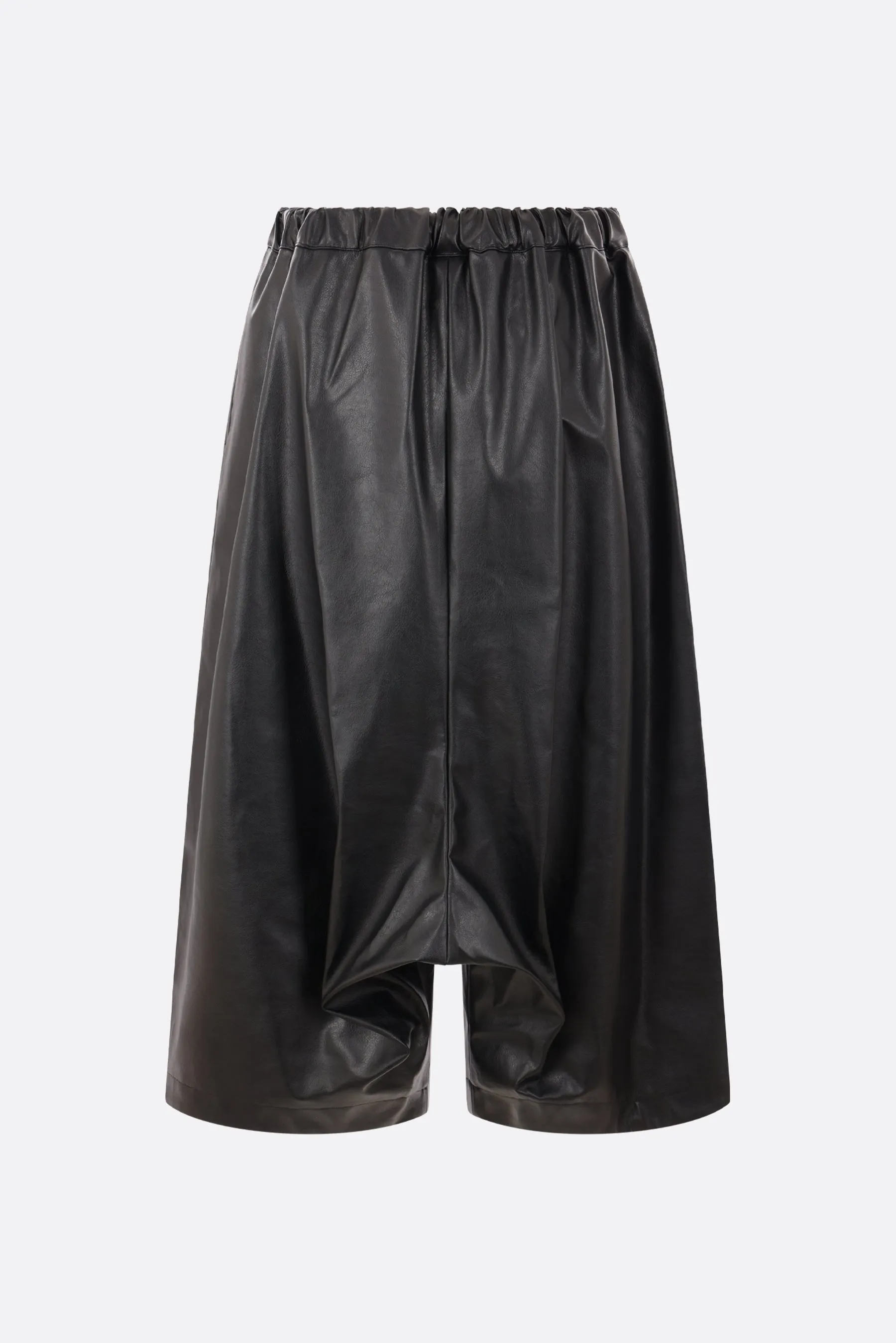 faux leather cropped trousers