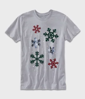 Flannel Snowflakes Graphic T-Shirt