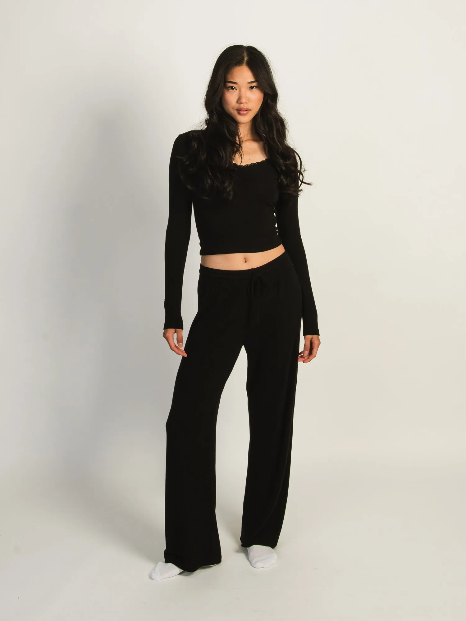 HARLOW MOLLY LOUNGE PANT - BLACK