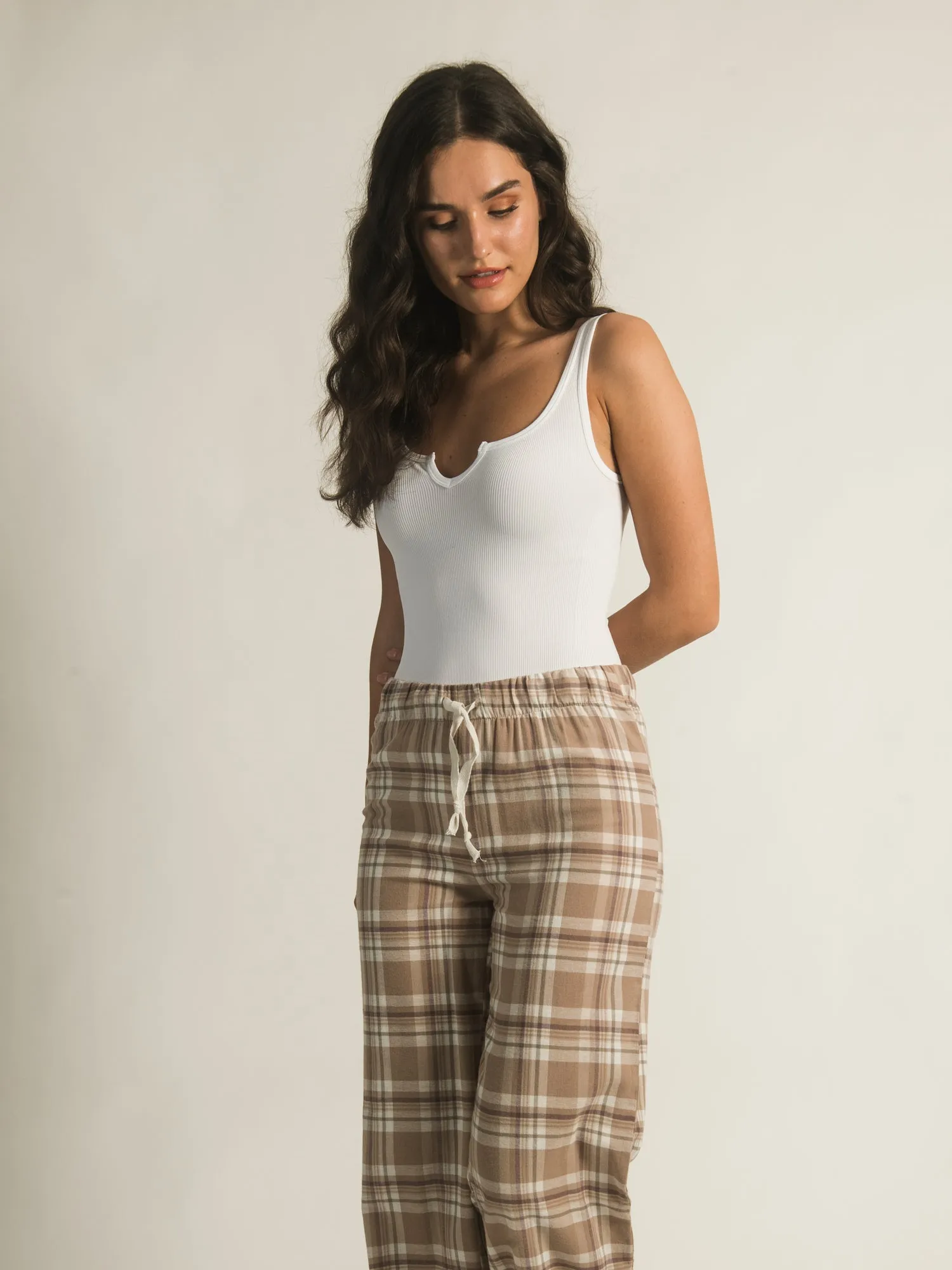 HARLOW NORA WIDELEG FLANNEL PANTS - CLEARANCE