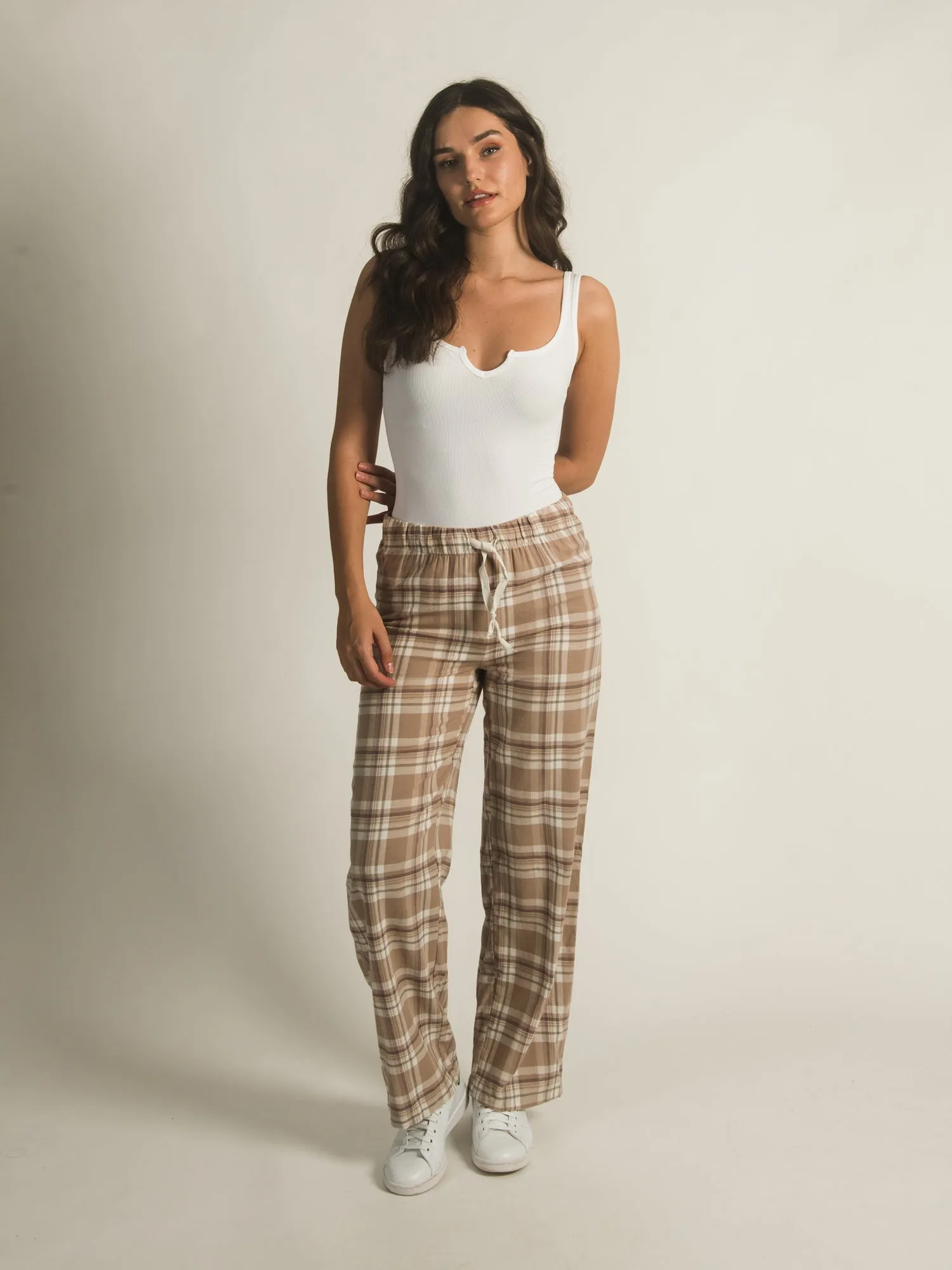 HARLOW NORA WIDELEG FLANNEL PANTS - CLEARANCE