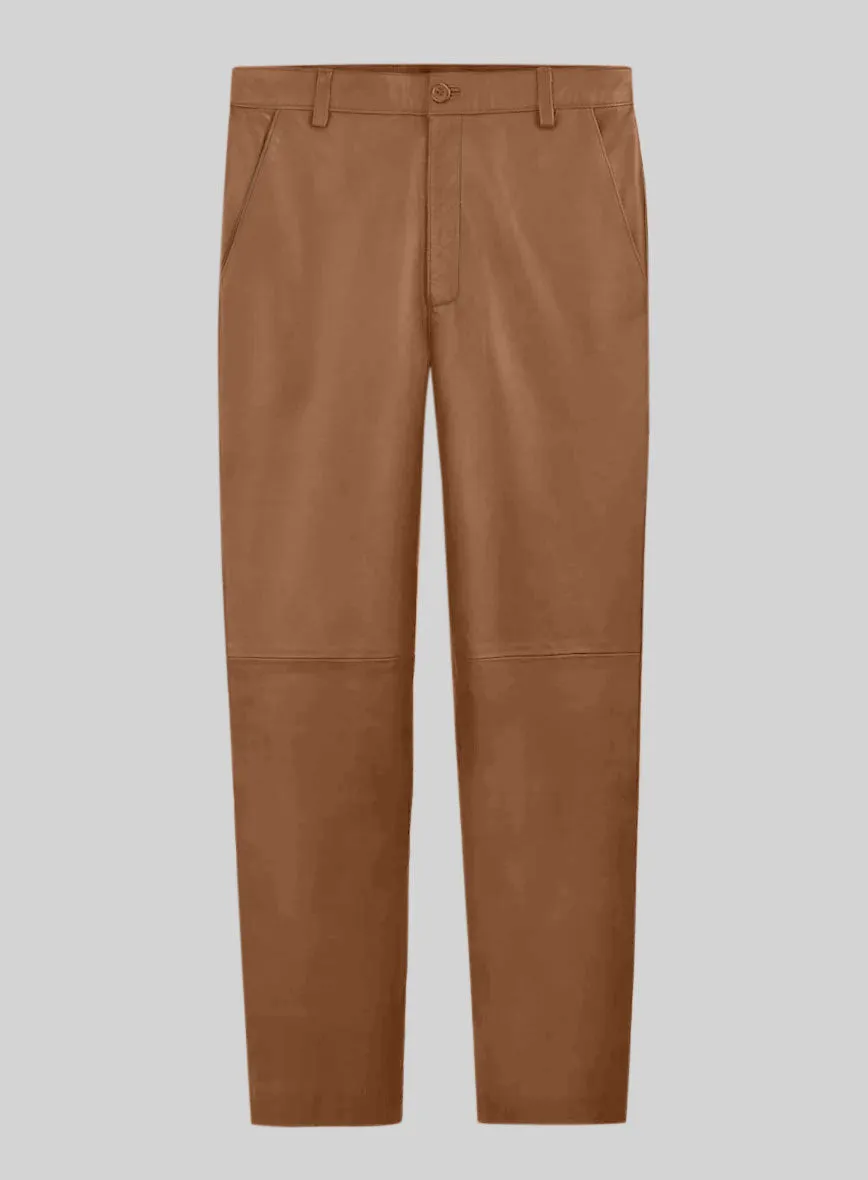 Hunter Tan Leather Trousers