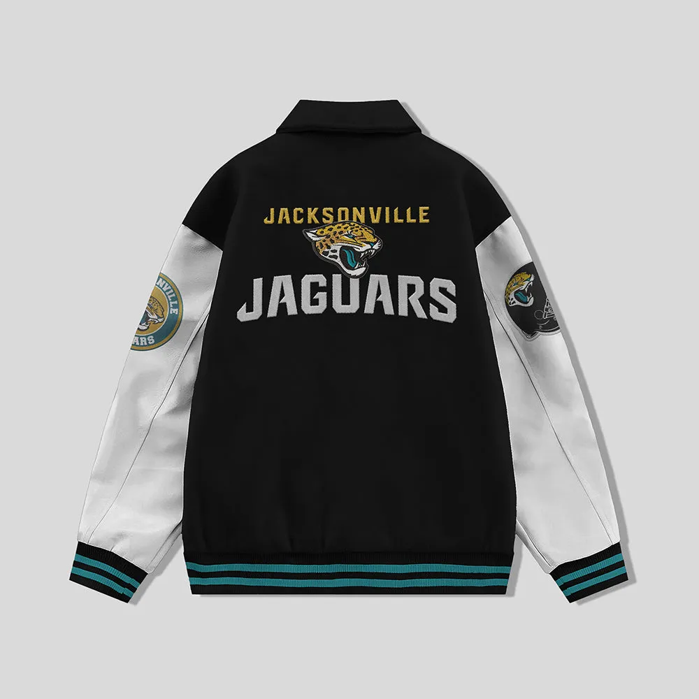 Jacksonville Jaguars Collared Varsity Jacket - NFL Letterman Jacket - Clubs Varsity