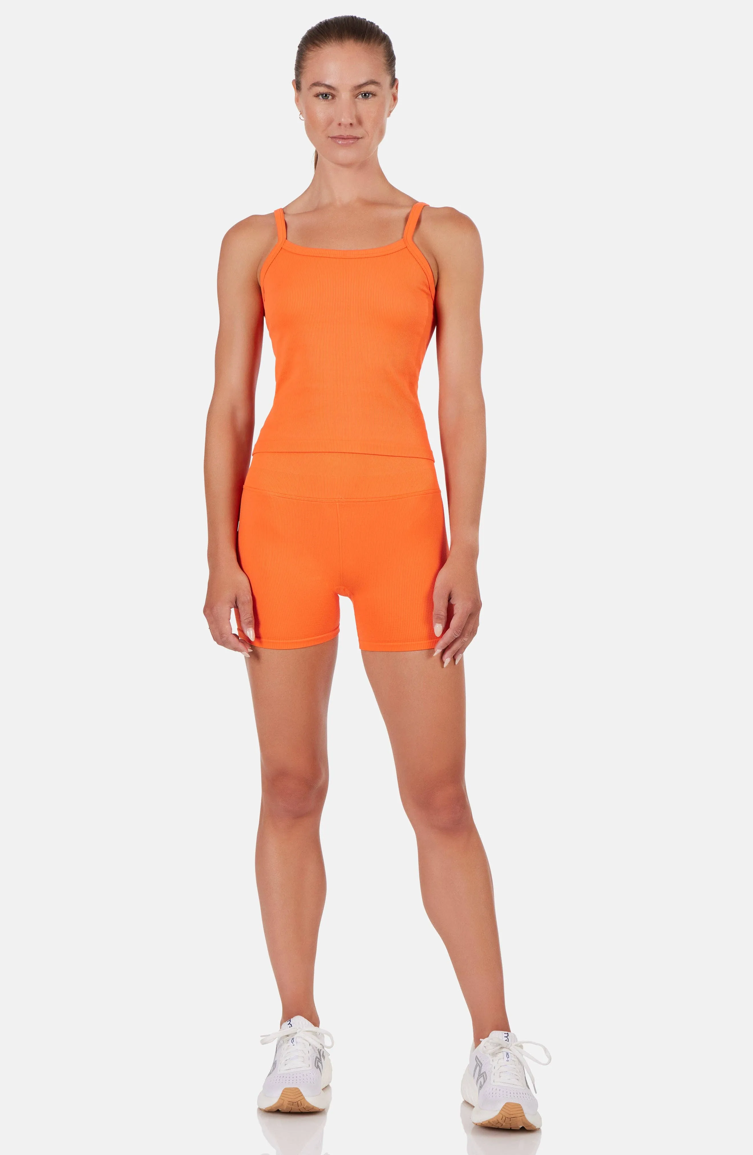 LiveBy - Seamless Ribbed Biker Shorts - Orange