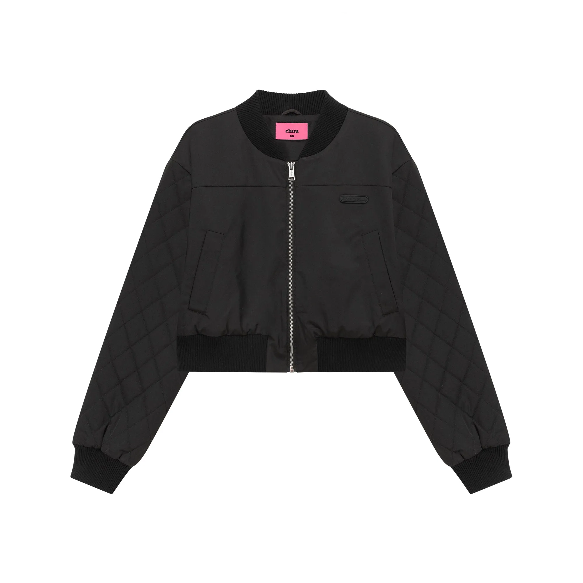 Loose Fit Varsity Qualited Sleeve Jacket