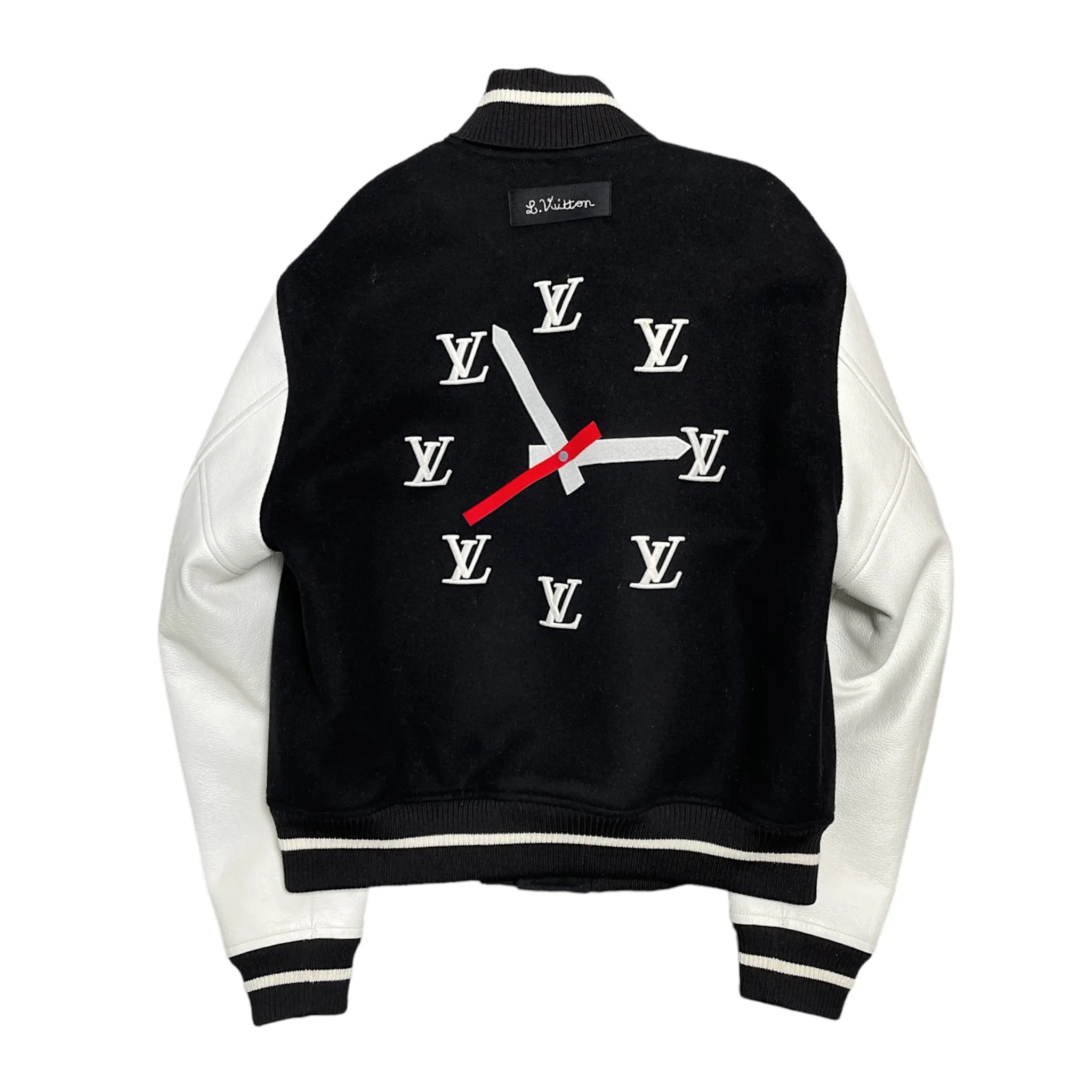 Louis Vuitton Puppet Baseball Varsity Jacket Black Pre-Owned