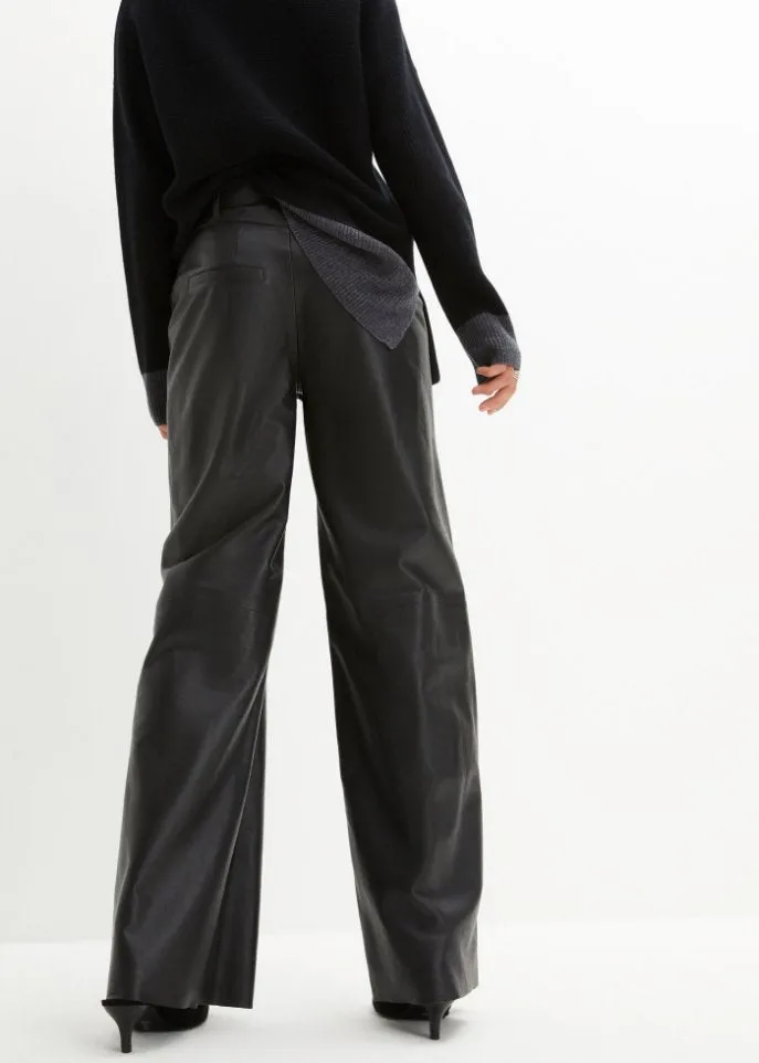 Marlene trousers in lambskin Bpc Selection Premium, black