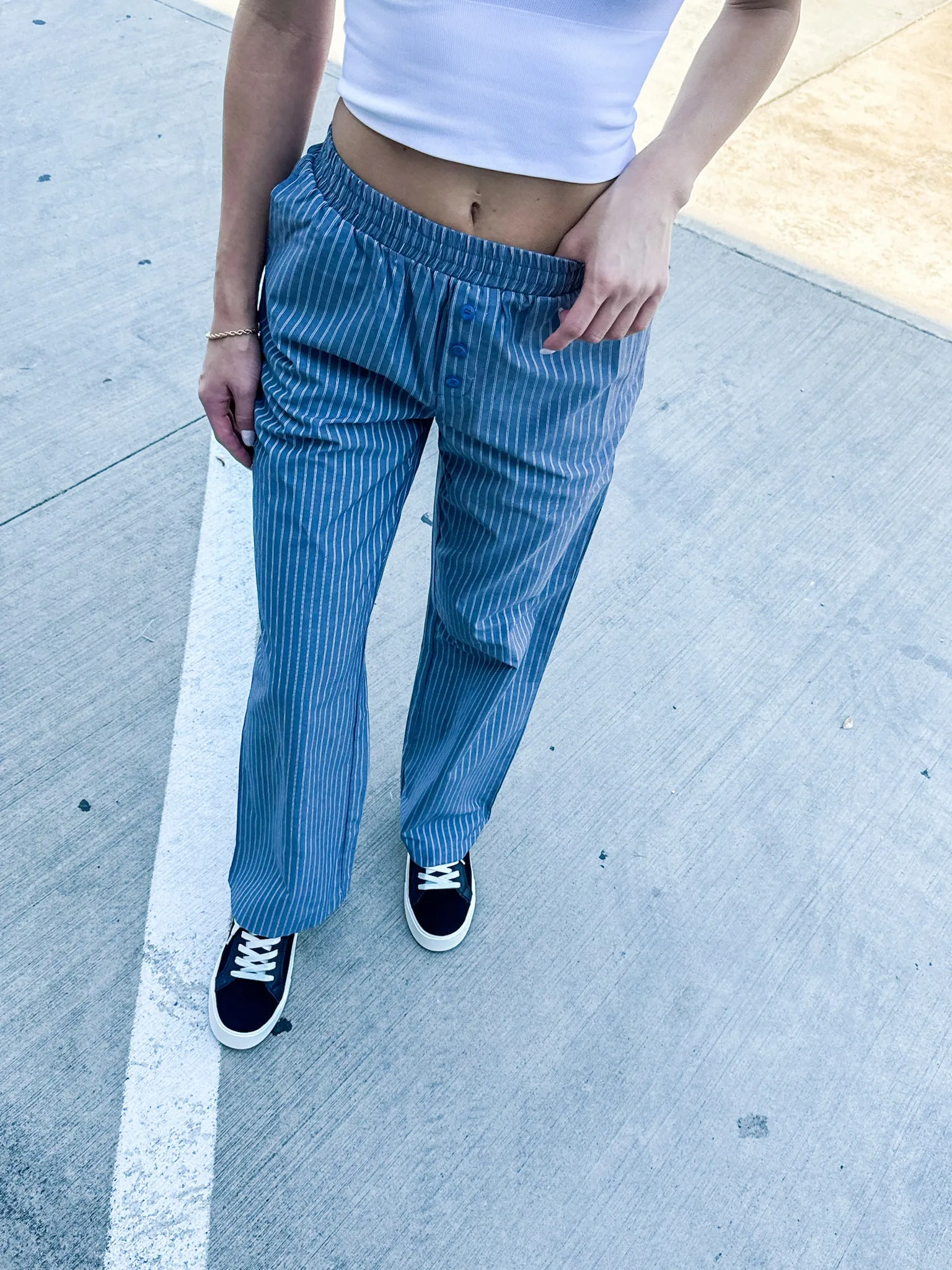 Midnight Dreams Pinstripe Pajama Bottoms