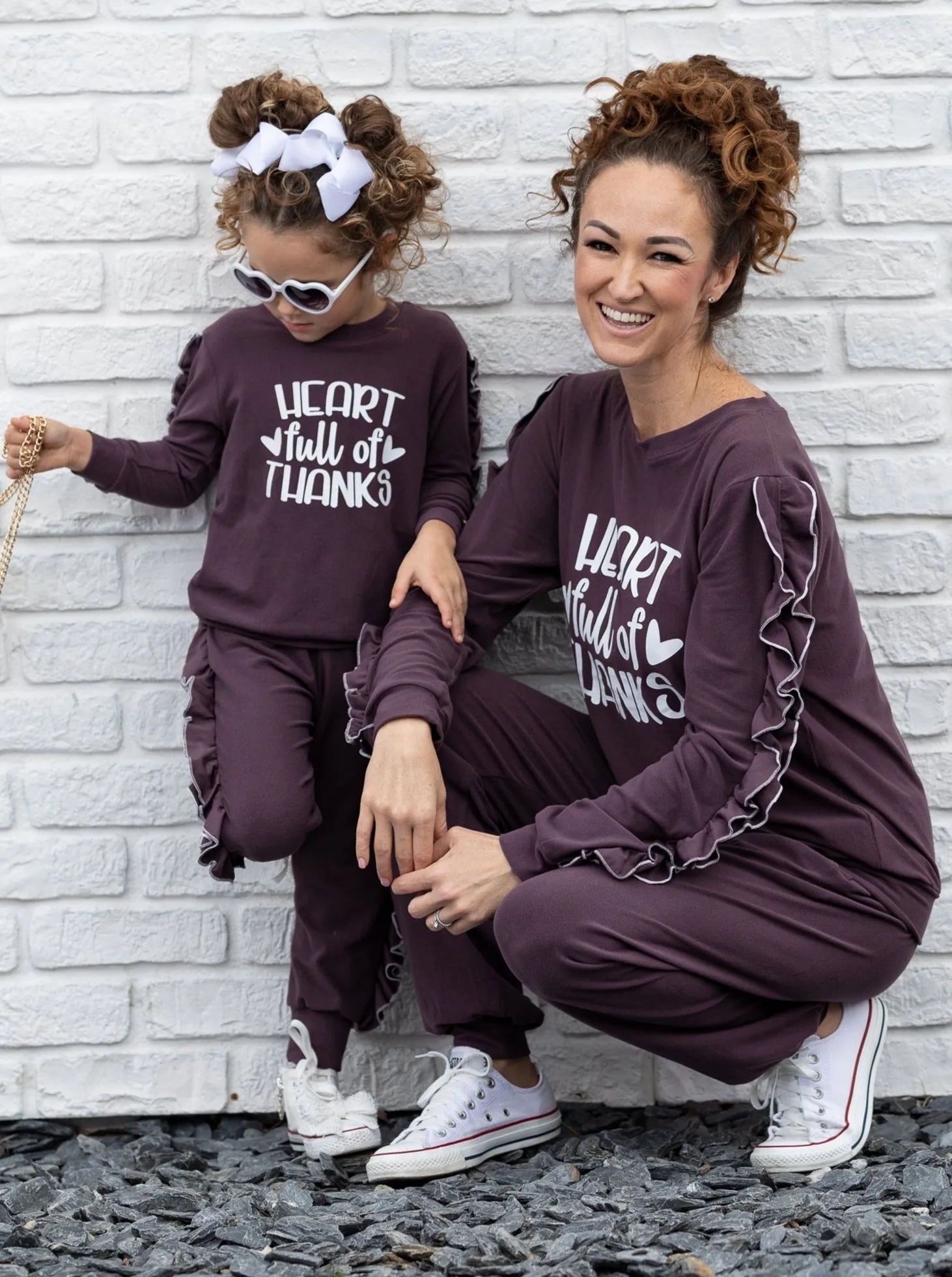 Mommy and Me Heart Full of Thanks Jogger Set