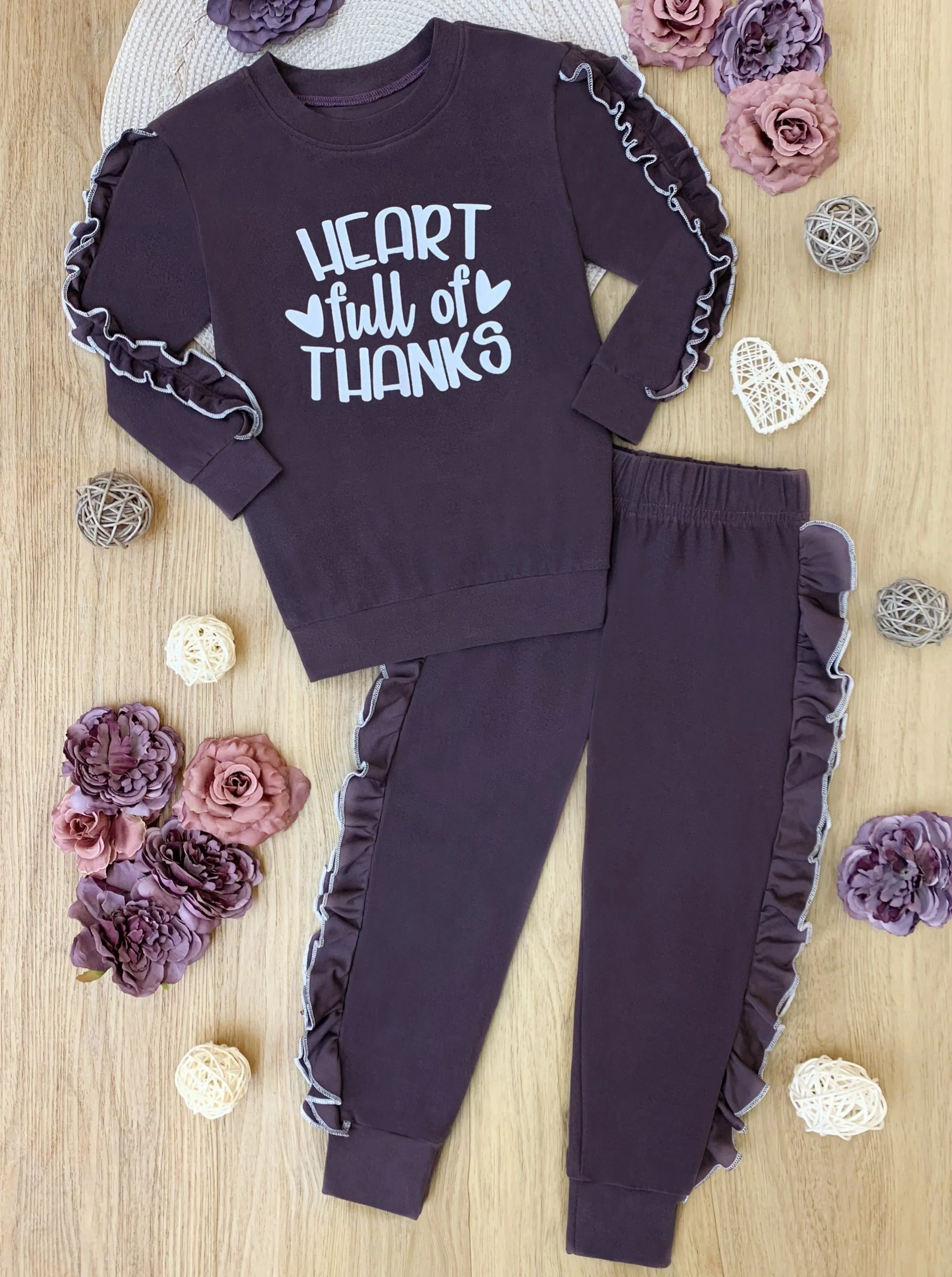 Mommy and Me Heart Full of Thanks Jogger Set