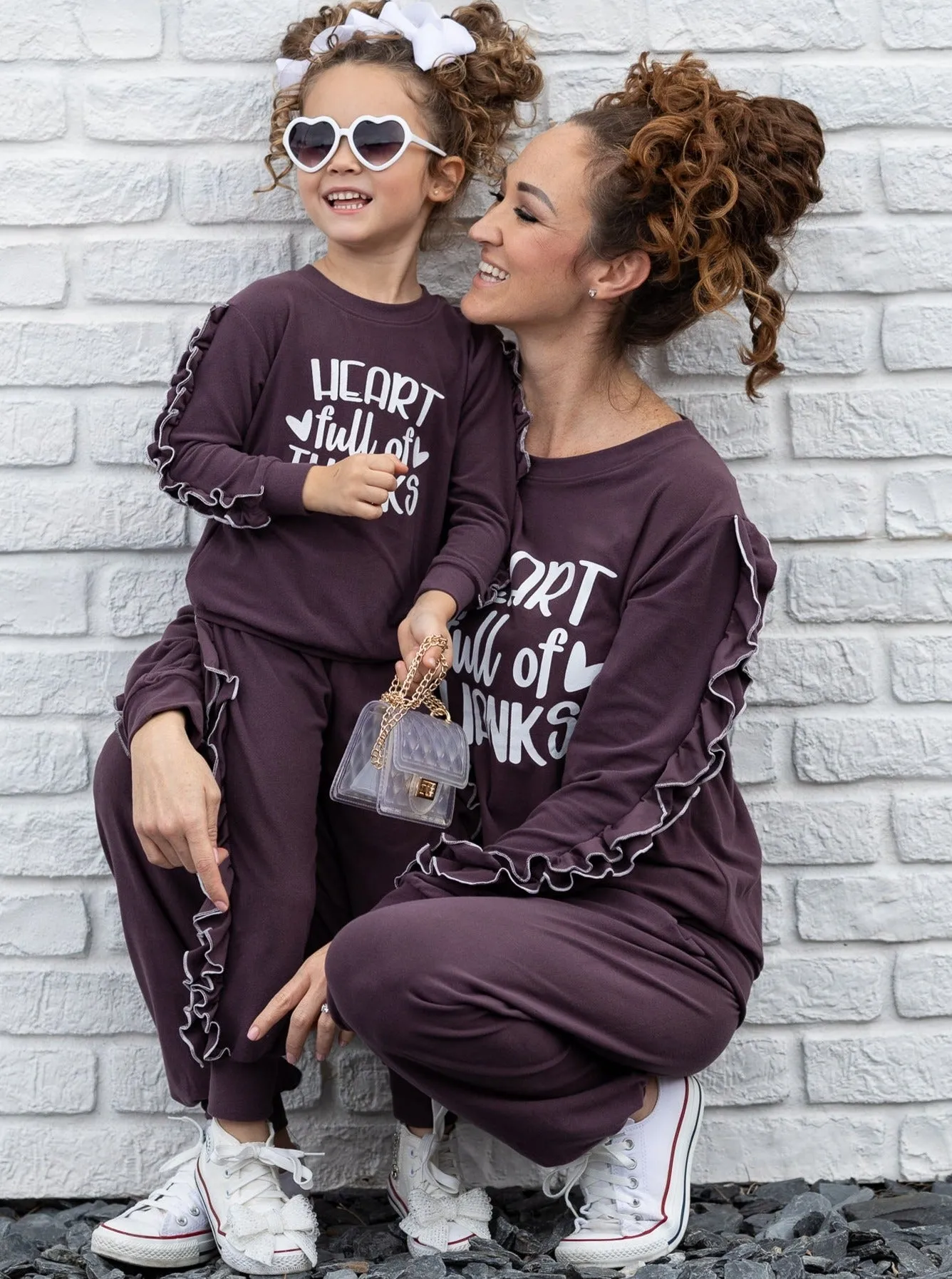 Mommy and Me Heart Full of Thanks Jogger Set