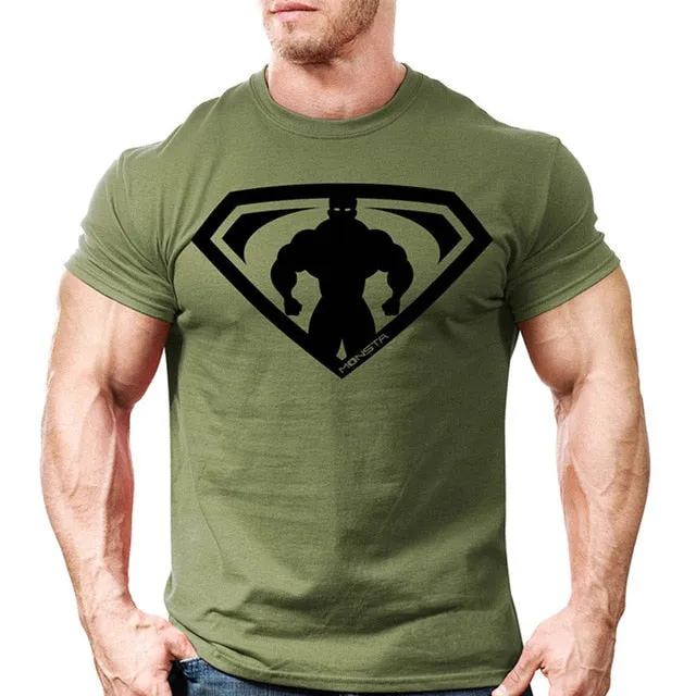 New Men"S Gyms T-Shirt Crossfit Fitness Bodybuilding Shirts