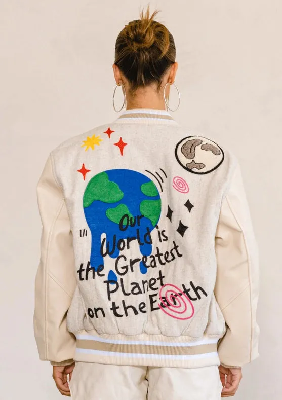 Planet Earth Varsity Jacket