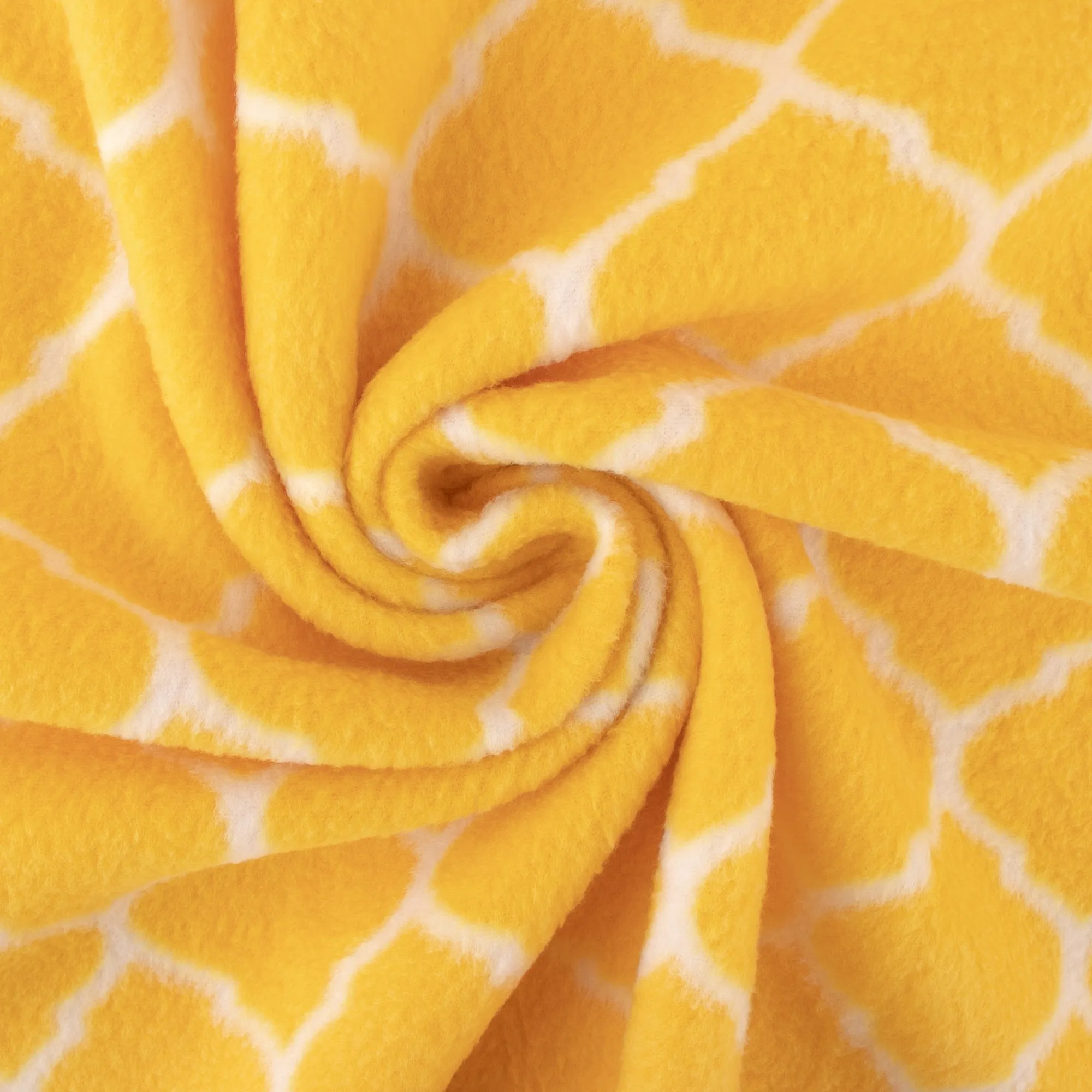 Printed Fleece - OUTBACK - Trellis - Yellow