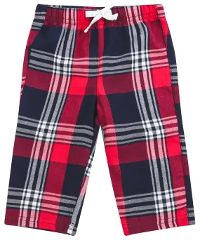 Red/Navy Check - Tartan lounge trousers