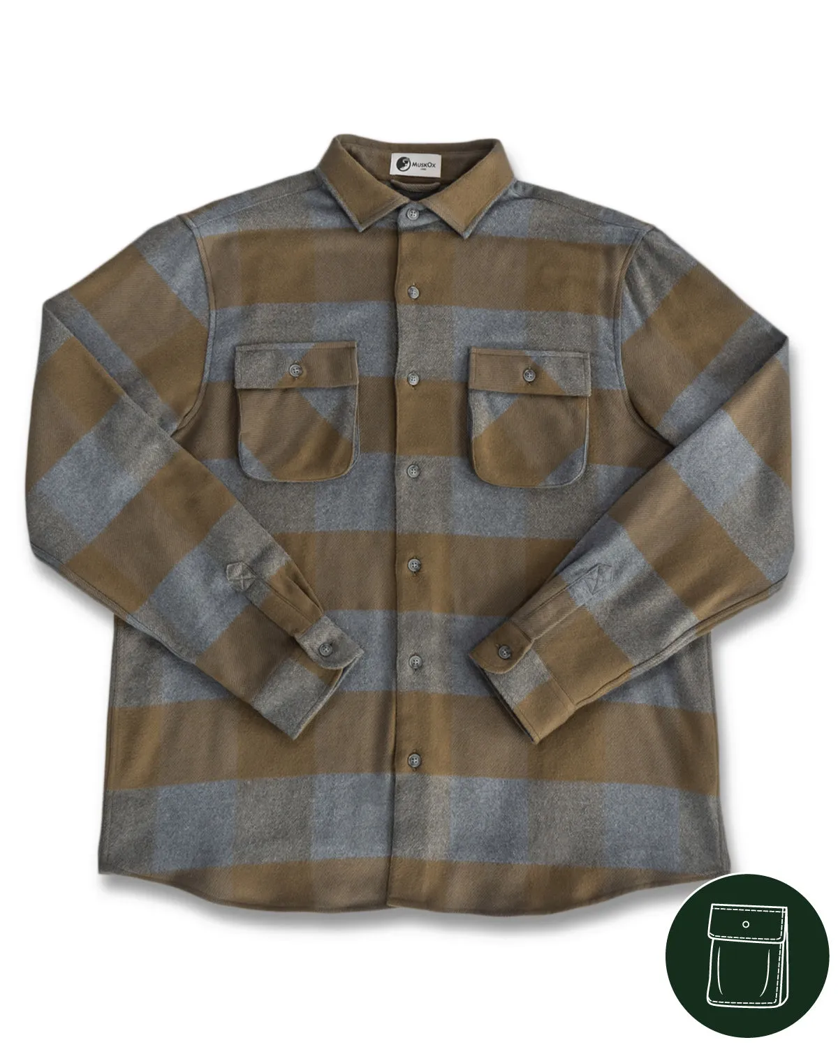 Relaxed Flannel, Caper Green