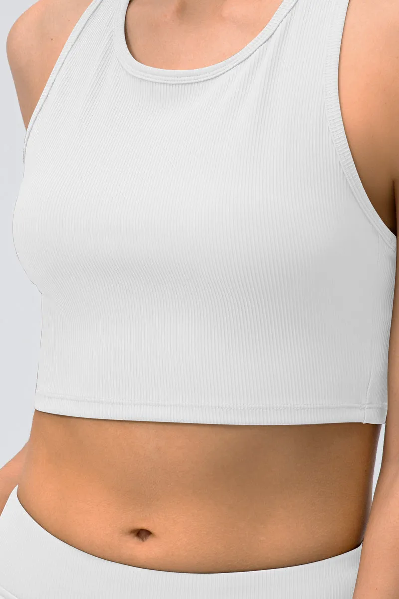 Ribbed Crop Tops Sleeveless Shirts