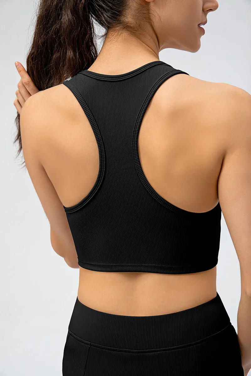 Ribbed Crop Tops Sleeveless Shirts