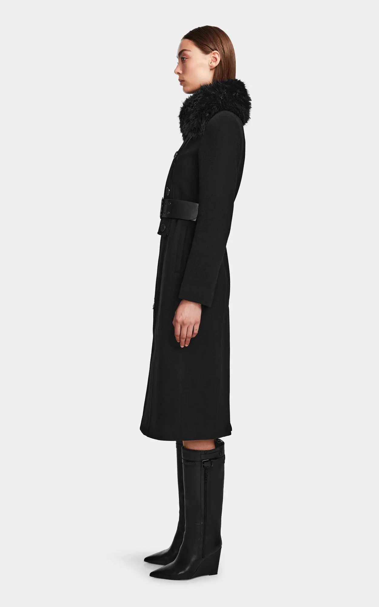 Rudsak Belted Wool Coat 'Virginie'