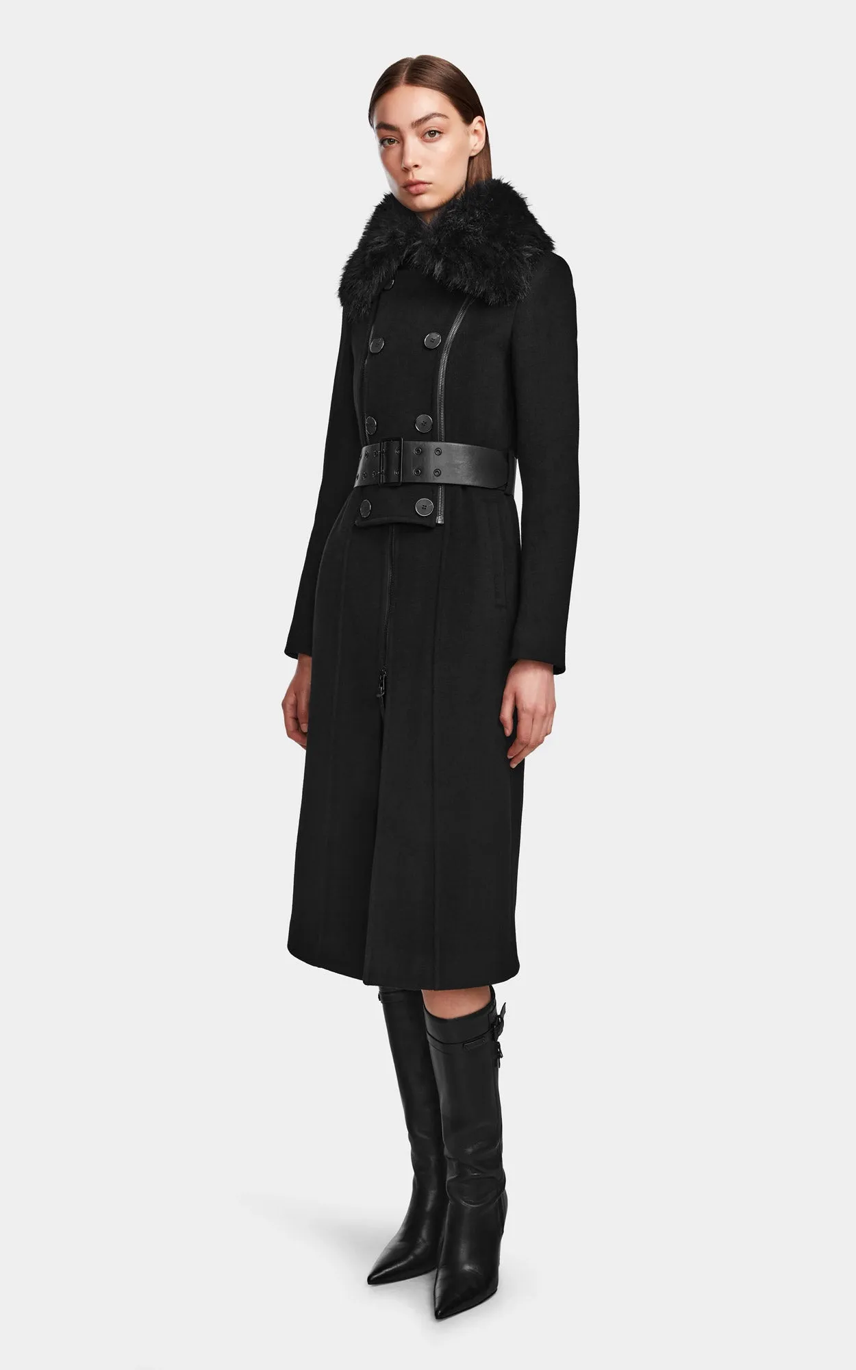 Rudsak Belted Wool Coat 'Virginie'