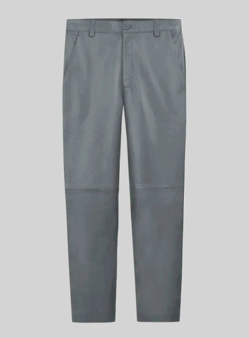 Sherpa Gray Leather Trousers