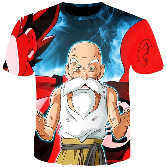 SUMMER T SHIRTS MEN  ANIME PRINT DRAGON BALL 3D T SHIRTS MEN'S STREETWEAR