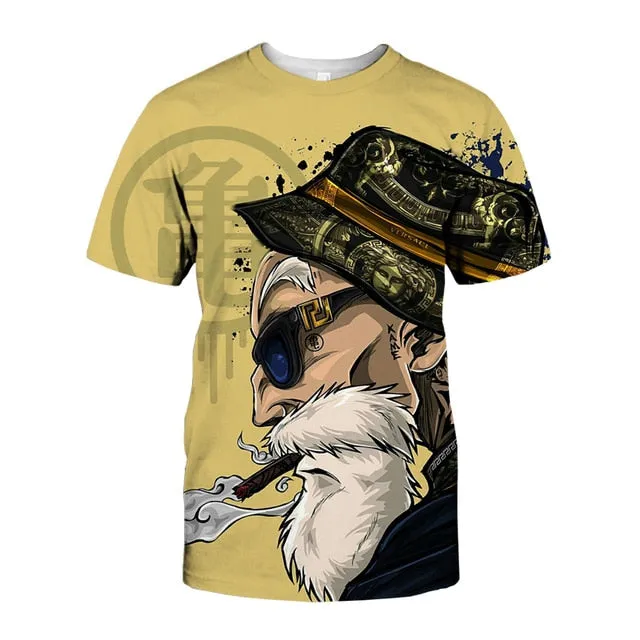 SUMMER T SHIRTS MEN  ANIME PRINT DRAGON BALL 3D T SHIRTS MEN'S STREETWEAR