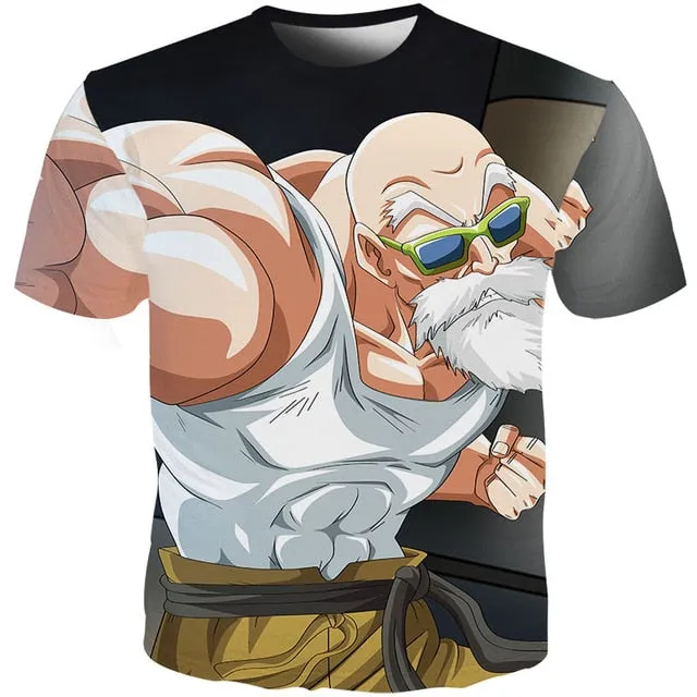 SUMMER T SHIRTS MEN  ANIME PRINT DRAGON BALL 3D T SHIRTS MEN'S STREETWEAR