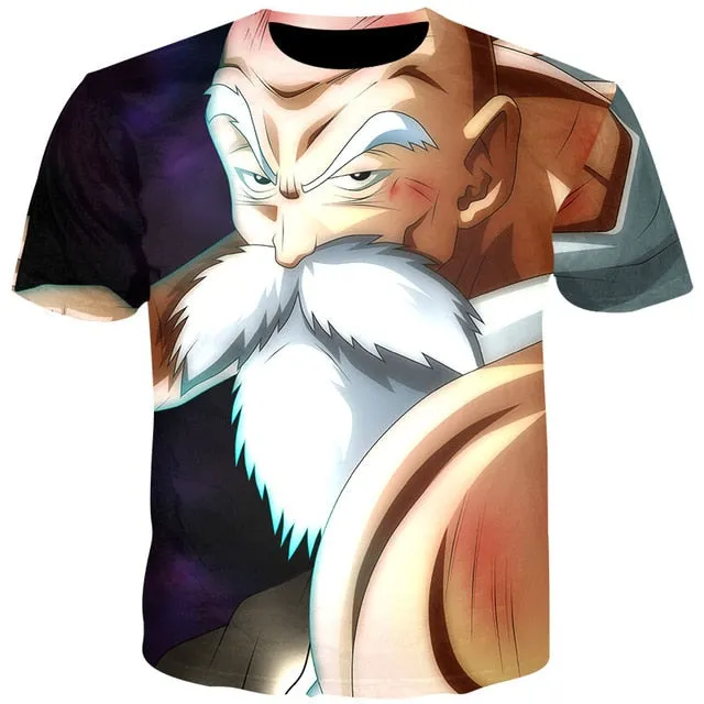 SUMMER T SHIRTS MEN  ANIME PRINT DRAGON BALL 3D T SHIRTS MEN'S STREETWEAR