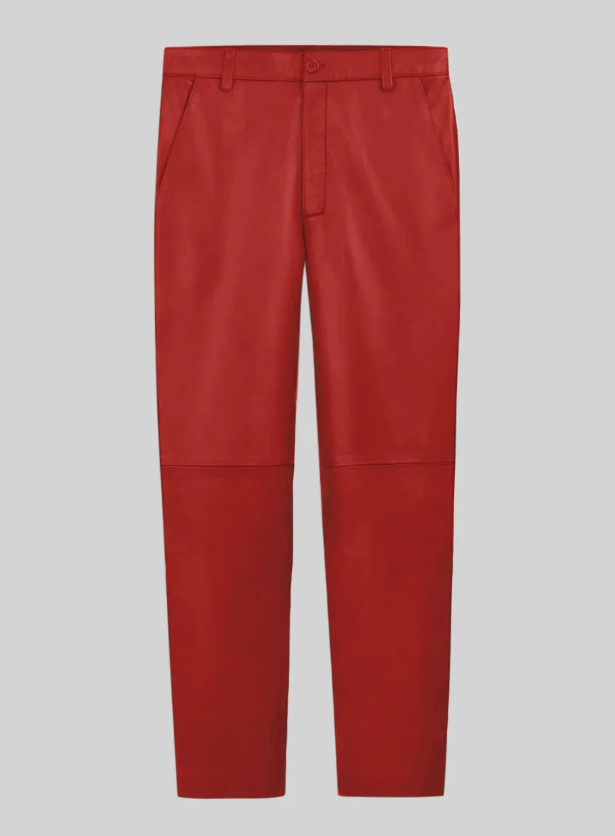 Tango Red Leather Trousers