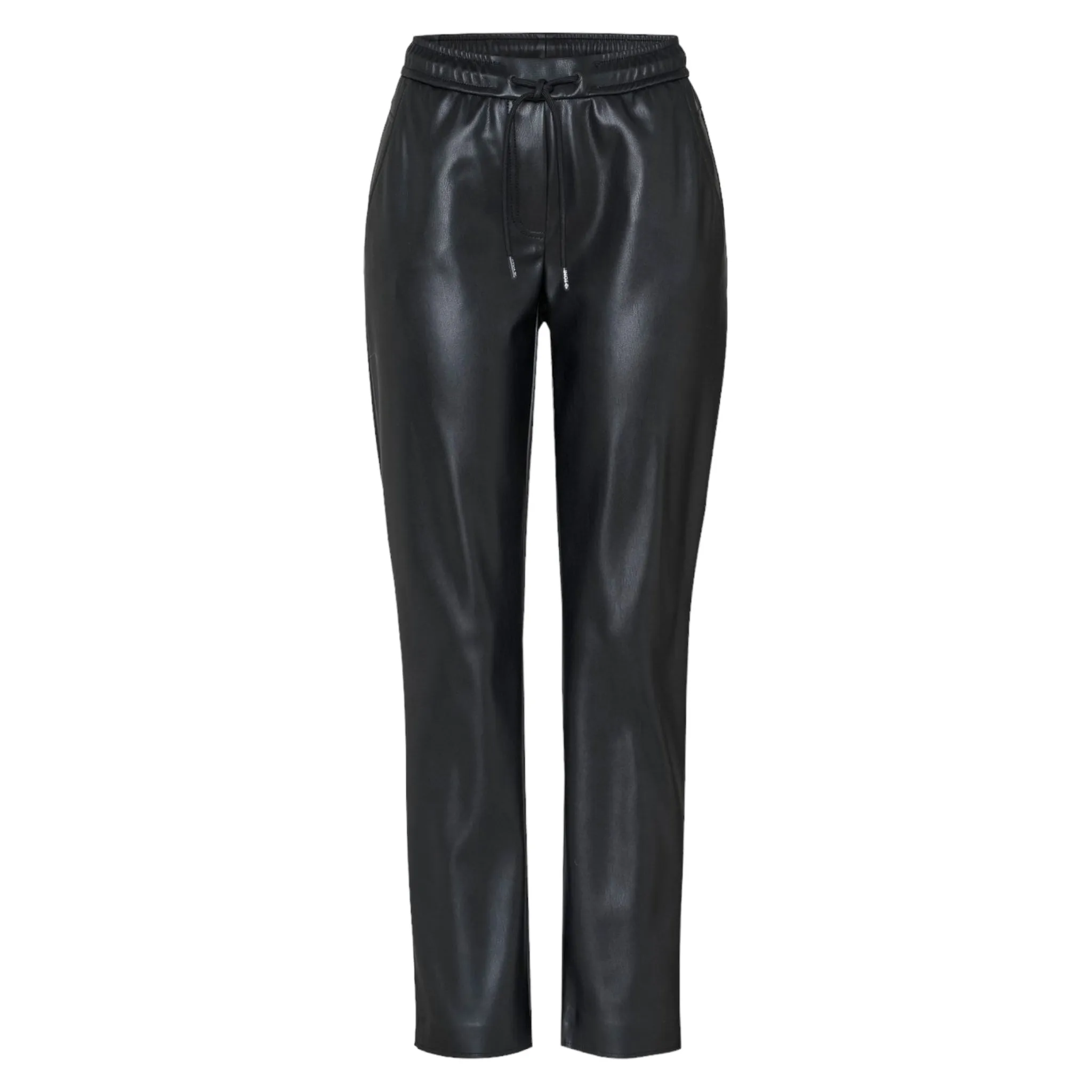 TONI Sue Modern Chic Faux Leather Trousers Black