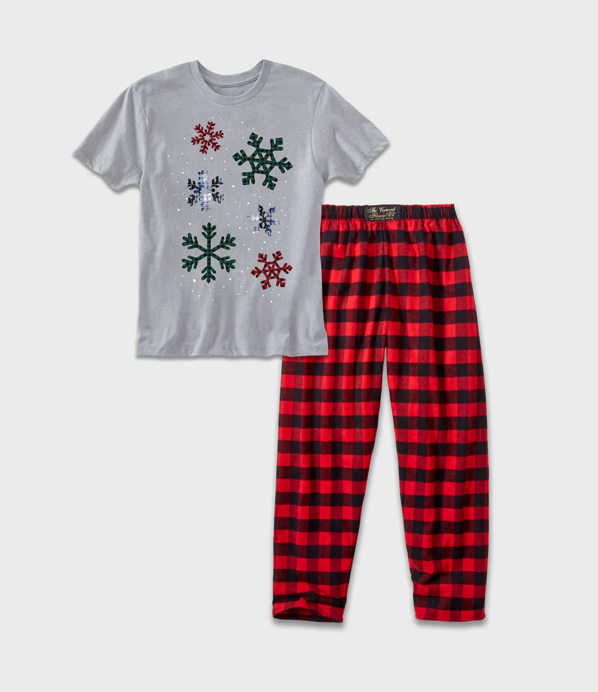 Youth Flannel Snowflakes Graphic T-Shirt