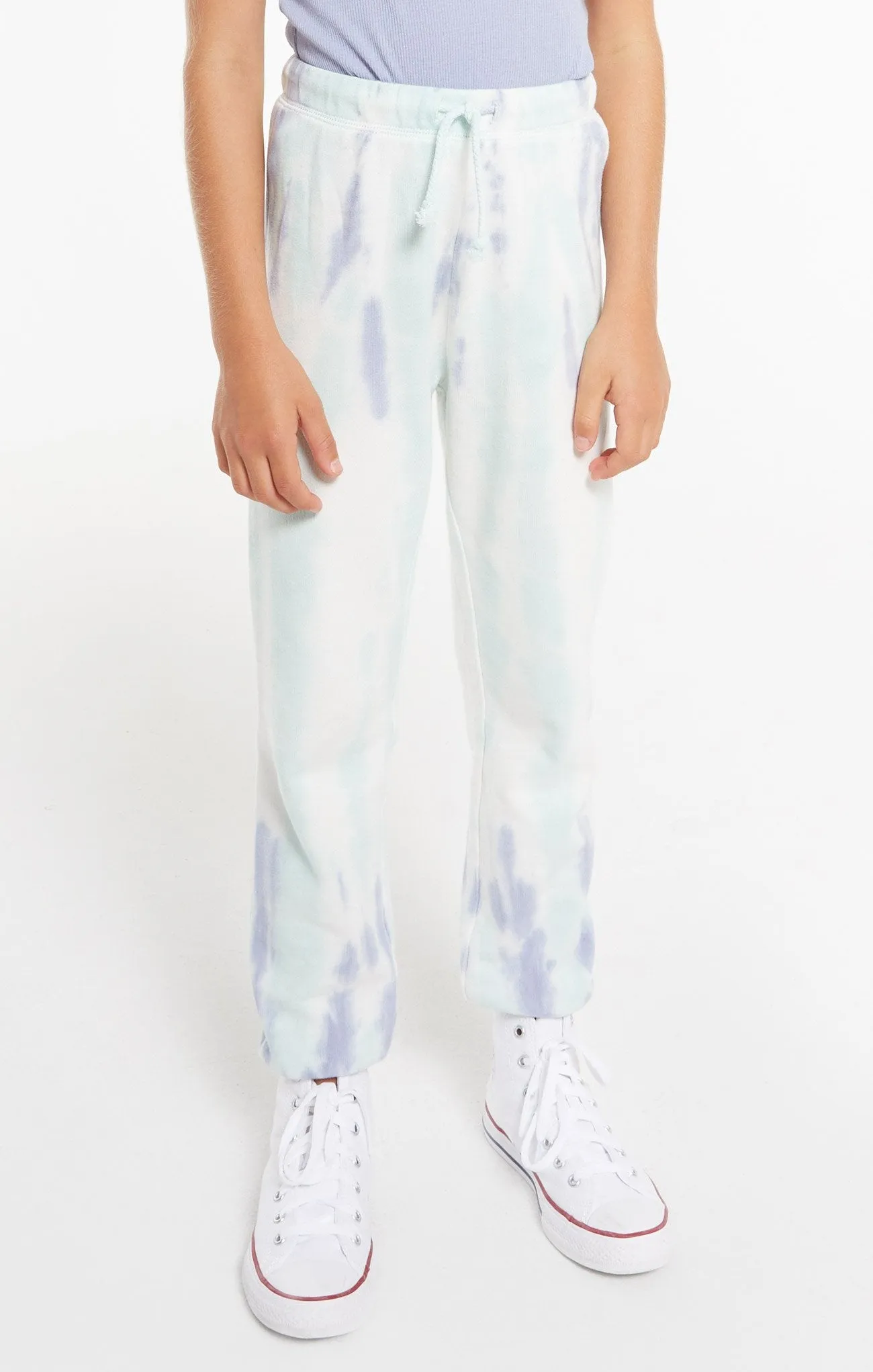 Z Supply Girls Palmer Tie Dye Jogger - Aqua Ocean