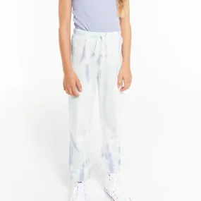 Z Supply Girls Palmer Tie Dye Jogger - Aqua Ocean